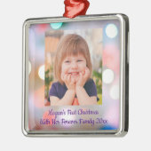 養子の初めてのクリスマスDIY名写真 メタルオーナメント (左)