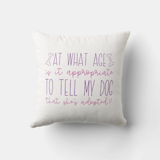 養子の犬 クッション (裏面)