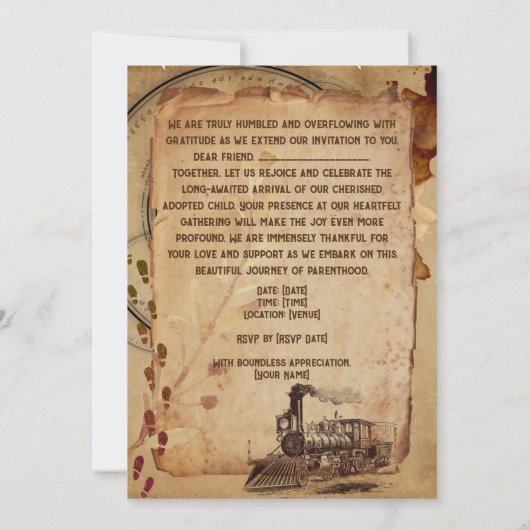 養子を迎える 招待状 (裏面)