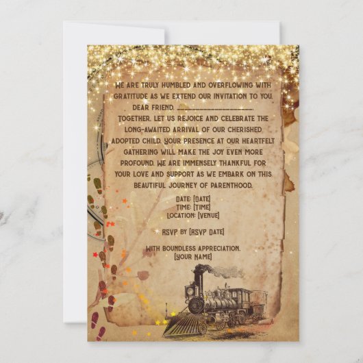 養子を迎える 招待状 (裏面)