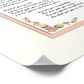 養子手書跡ピンク ポスター (角)