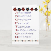 養子縁組あいさつカード カード (黄色い花)