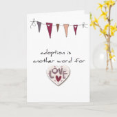 養子縁組あいさつカード カード (黄色い花)