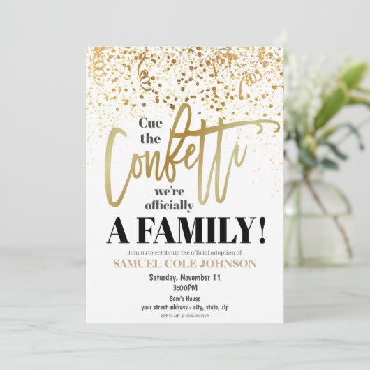 養子縁組おめでとうのご案内 招待状 (スタンド正面)