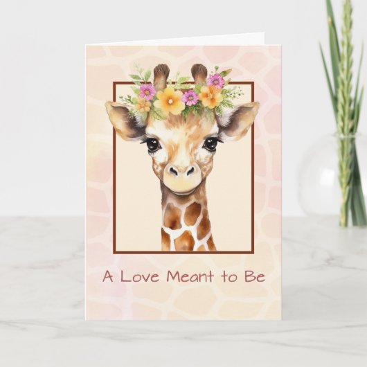 養子縁組おめでとうガールスウィートサファリジャングル カード (正面)