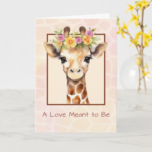 養子縁組おめでとうガールスウィートサファリジャングル カード (黄色い花)