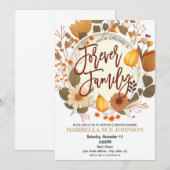 養子縁組おめでとうパーティーの招待 招待状 (正面/裏面)