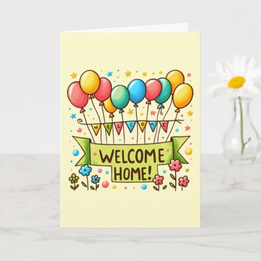 養子縁組と養子縁組 – 家族へようこそ！ カード (小さな植物)