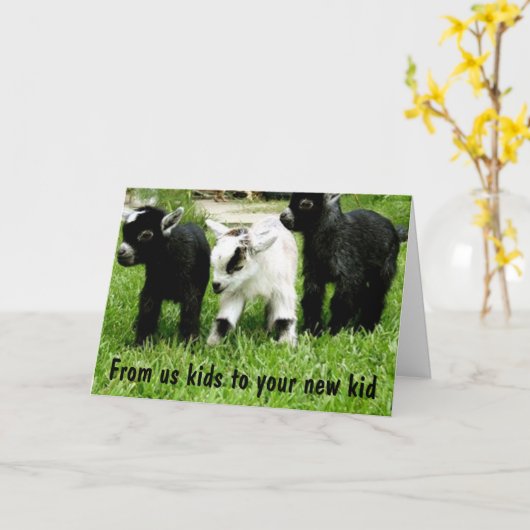 養子縁組のおめでとうを子ども達から カード (黄色い花)