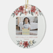 養子縁組のお知らせKeepsake水の色フローラ セラミックオーナメント (左)