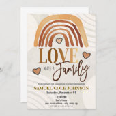 養子縁組のお祝いへのご招待 招待状 (正面/裏面)