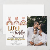 養子縁組のお祝い招待状 招待状 (正面/裏面)