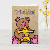 養子縁組のお祝い カード (黄色い花)