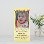 養子縁組の写真カード 案内状 (スタンド正面)