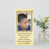 養子縁組の写真カード 案内状 (スタンド正面)