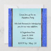 養子縁組の日パーティー招待状 招待状 (裏面)