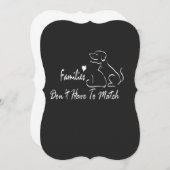 養子縁組の母、養子母、異人種間、家族 招待状 (正面/裏面)