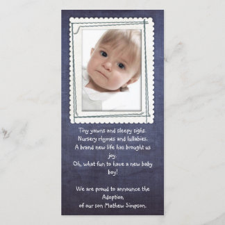 養子縁組の発表フォトカード 案内状