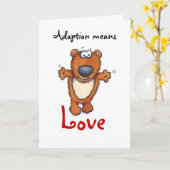 養子縁組は愛を意味する カード (黄色い花)