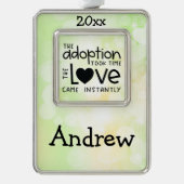 養子縁組は、すぐに恋に時間を来かけた シルバープレートフレームオーナメント (正面)