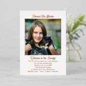 養子縁組オールドガールバラゴールドフォイル招待状 箔招待状 (立ち正面)