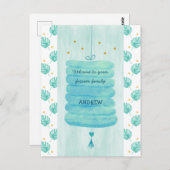 養子縁組カードブルー – 永遠の家族の悲しみ ポストカード (正面/裏面)