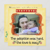 養子縁組シャワーの招待状 招待状 (正面/裏面)