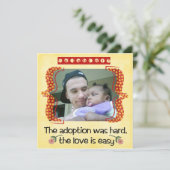 養子縁組シャワーの招待状 招待状 (スタンド正面)