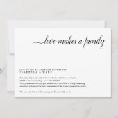 養子縁組シャワー招待状（年配の子供の場合） 招待状 (正面)