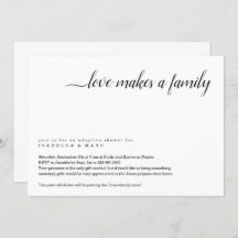 養子縁組シャワー招待状（年配の子供の場合）