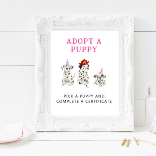 養子縁組センター |女子ファイアファイターパーティー標識 ポスター