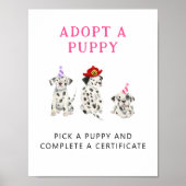 養子縁組センター |女子ファイアファイターパーティー標識 ポスター (正面)