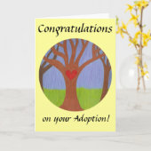 養子縁組ツリーお祝い申し上げます。 カード (黄色い花)