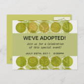 養子縁組パーティの招待状 インビテーションポストカード (正面/裏面)