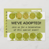 養子縁組パーティの招待状 インビテーションポストカード (正面/裏面)
