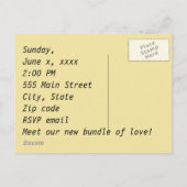 養子縁組パーティの招待状 インビテーションポストカード (裏面)