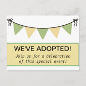 養子縁組パーティの招待状 インビテーションポストカード (正面)