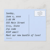 養子縁組パーティの招待状 インビテーションポストカード (裏面)