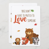 養子縁組パーティーのお知らせ - 招待状 (正面/裏面)