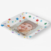 養子縁組ベビーシャワー写真紙プレート ペーパープレート (傾斜あり)