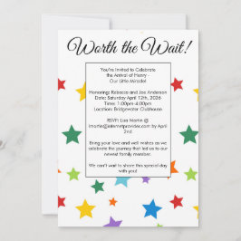 養子縁組ベビーシャワー招待状 招待状