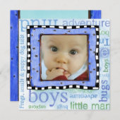 養子縁組日パーティの招待状 招待状 (正面/裏面)