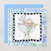 養子縁組日パーティの招待状 招待状 (正面/裏面)