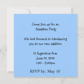 養子縁組日パーティの招待状 招待状 (裏面)