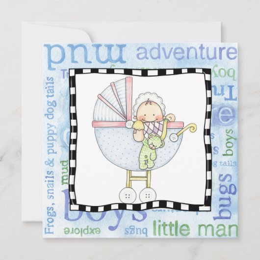 養子縁組日パーティの招待状 招待状 (正面)