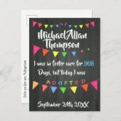 養子縁組気にのパーティー インビテーションポストカード (正面/裏面)