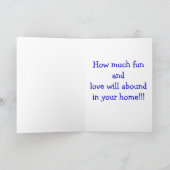養子縁組祝い=おもしろい/愛が家にあふれている カード (内部)