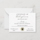 養子縁組証明書 ノートカード (正面)