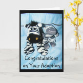 **養子縁組**お祝い カード (黄色い花)