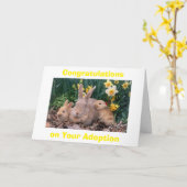 養子縁組=家族が成長/愛が成長した。 カード (黄色い花)